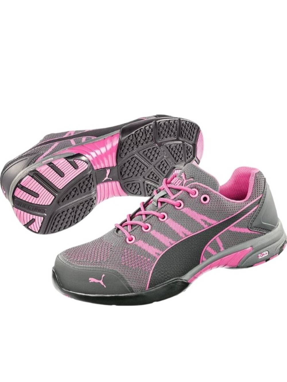 PUMA Miss Safety Celerity Knit Steel Toe Work Shoes Women Size 9.5 Sneakers Gray